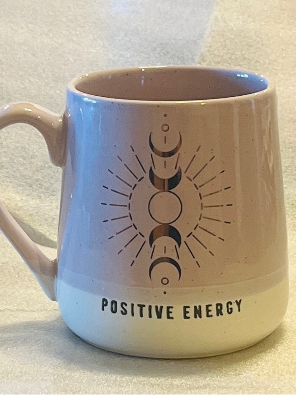 Mythical Bohemian Moon Phases Purple Ceramic Positive Energy Mug
